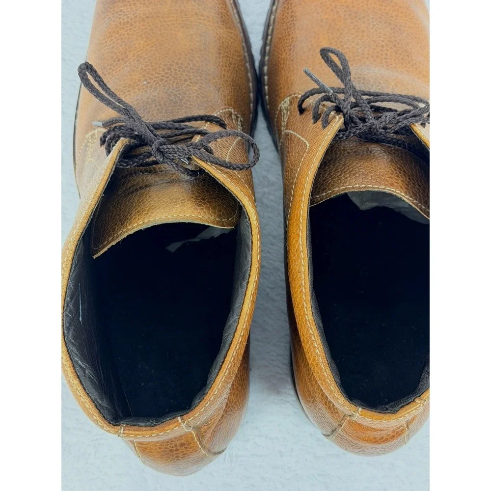 Cole Haan Air Brown Pebbled Leather Chukka Boots Men's 10.5M Lace Up Comfort